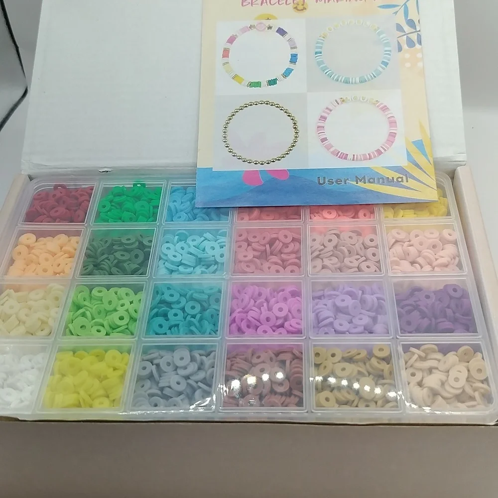 Clay Bead DIY Jewelry Kit 10800Pcs Letter Beads Friendship Bracelets SEALED